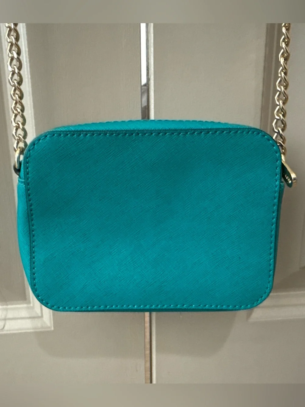 Michael Kors Teal Crossbody with Gold Hardware
